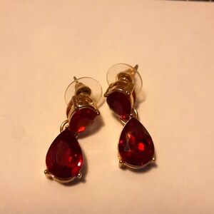 Red Hang Earrings